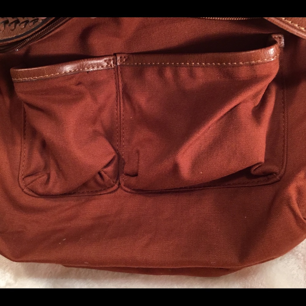 Fossil Basketweave Pattern Handbag - image 6